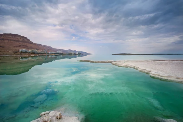 Salt deposits, typical landscape of the Dead Sea, Israel.