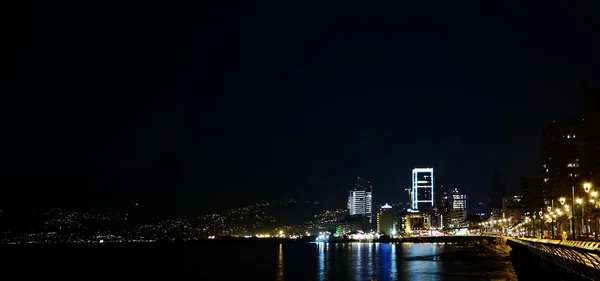 Beirut skyline at night, Lebanon