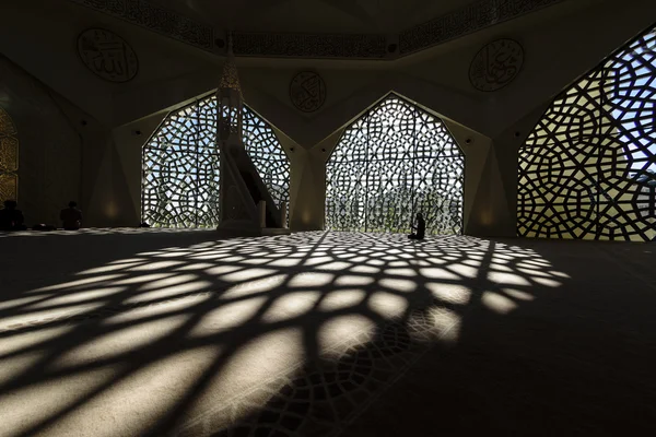 Interior of the mosque and light shadow