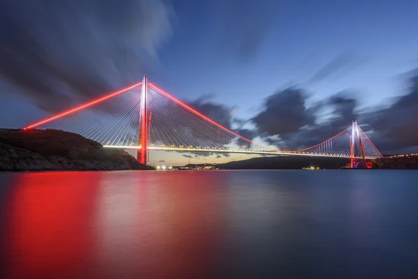 New bridge of Istanbul Bosphorus, named Yavuz Sultan Selim, Istanbul, Turkey, September 1, 2016.