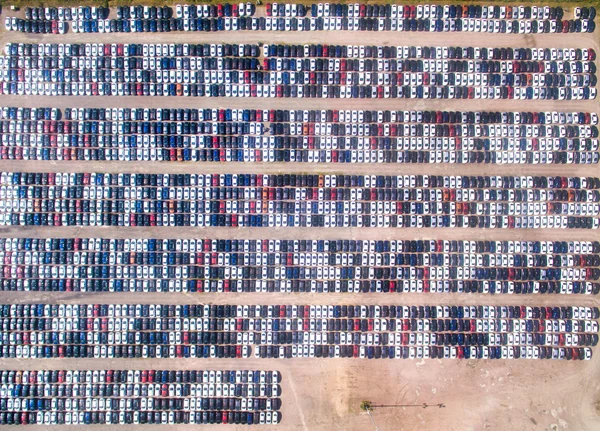 Aerial view of the Parking at the motor works