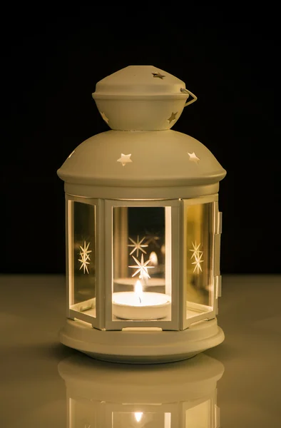 White lantern at night