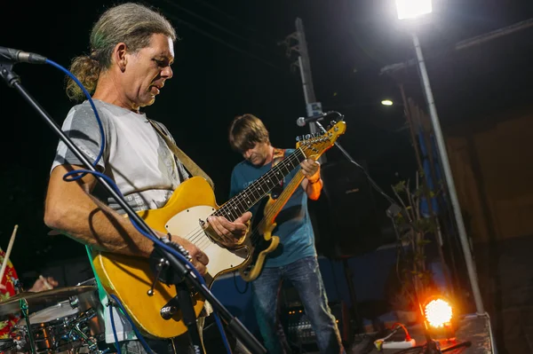 Outdoor concert at night