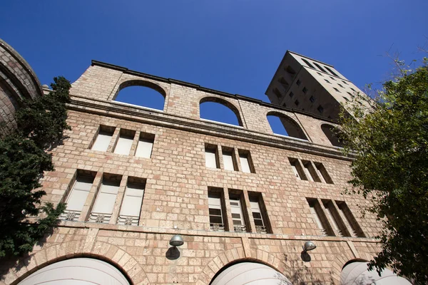 BARCELONA, SPAIN - OCTOBER 30, 2015: View of building at Montserrat Monastery, Spain