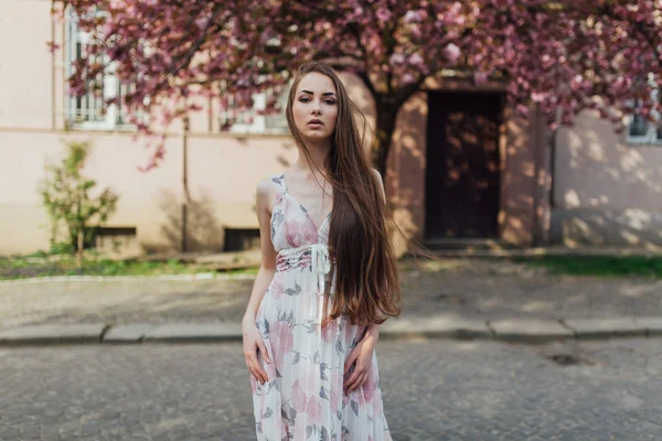 Young woman in dress