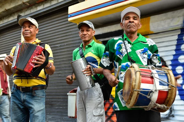 Santo Domingo, Dominican Republic - January 24, 2016: Merengueros in Calle el Conde, Colonial Zone