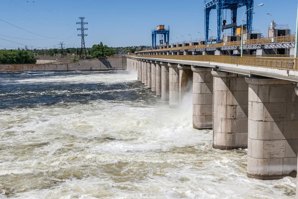 Hydroelectric work on the Dnieper River.