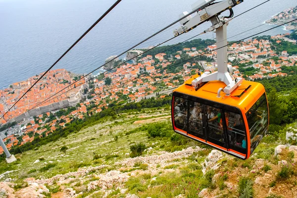 The cable car on the shore of Dubrovnik. Croatia.