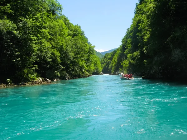 MONTENEGRO, RIVER TARA - JUNE 06/2012: in the north of Montenegro passed competitions on rafting. The competition was attended by representatives of different countries.