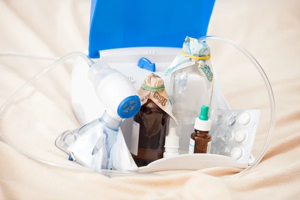 Nebulizer and medications for nebulizers wrapped money