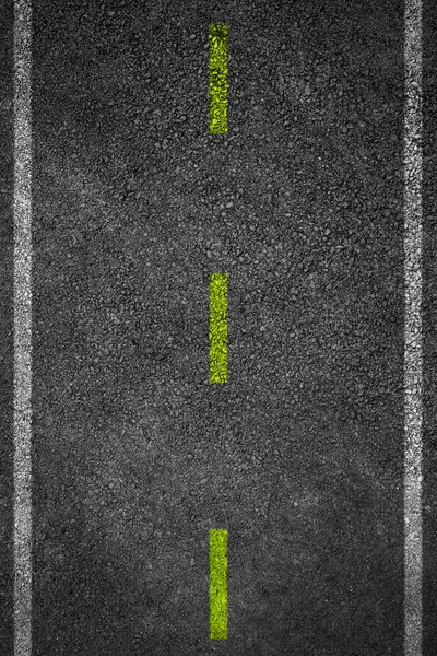 Road texture with two white stripes and dashed yellow stripe