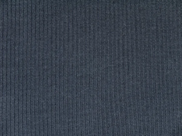 Dark gray finely ribbed knitted wool fabric