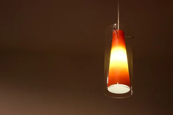 Close up hanging ceiling lamp with light bulb decoration luxury style