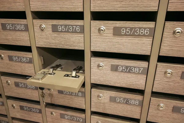 Opened Locker MailBoxes postal for keep your information, bills,postcard,mails etc, condominium mailbox regulations