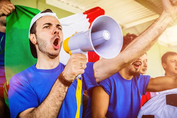 Man Leading the Italian Supporters