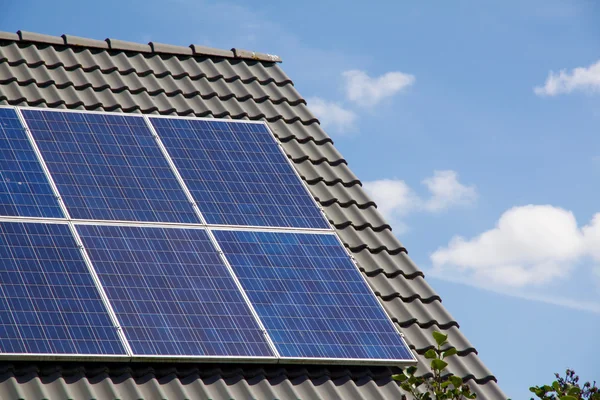 Photovoltaics on the roof of a residential building for alternative energy production
