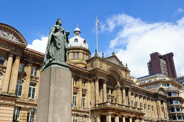 Statue of Queen Victoria with the Council House to the rear, Victoria Square, Birmingham.