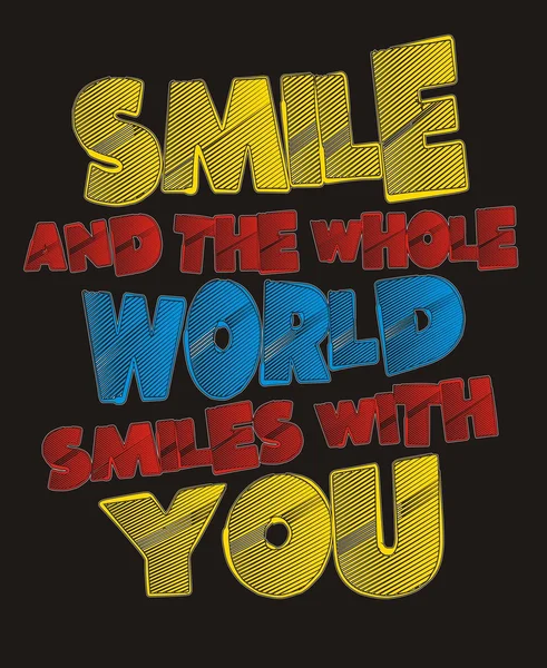 Graphics typography vector smile and the whole world