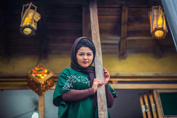 Young Iranian girl in national clothes