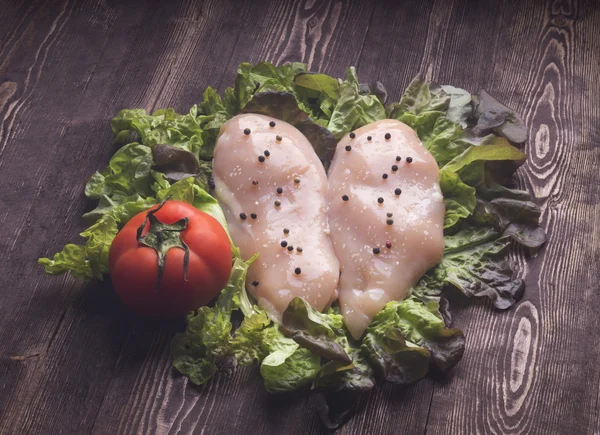 Raw chicken breast fillets