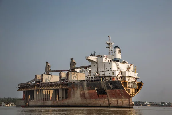 Old ocean ship in Chittagong
