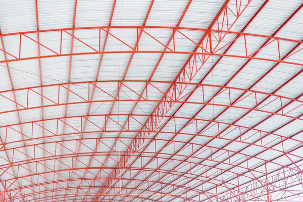 Red iron structure roof background