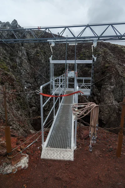 Entrance of the volcano at Iceland