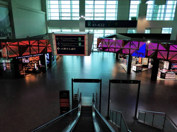 Edifício Terminal Aeroporto Desertado Kuala Lumpur Coronavírus Pandêmico 2020 Kuala — Fotografia de Stock