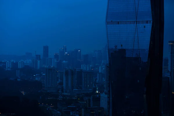 Günbatımında Gökdelen 118 Stil Sahibi Gökdelenleri Kuala Lumpur Muhteşem Manzaraları — Stok fotoğraf