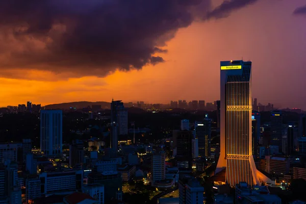 View Airplane Window Ground Landscape View Sky Kuala Lumpur Malaysia — 스톡 사진