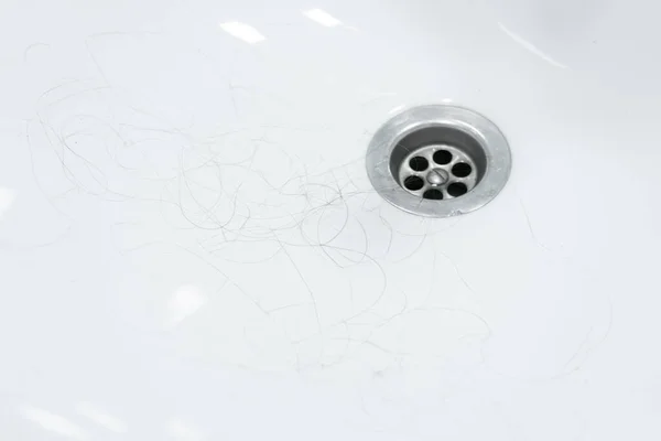 Hair Loss Hair Sink Combing Head — Stock Photo, Image