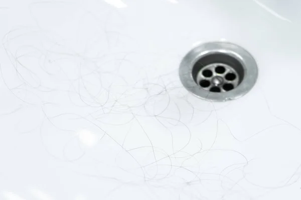 Hair Loss Hair Sink Combing Head — Stock Photo, Image