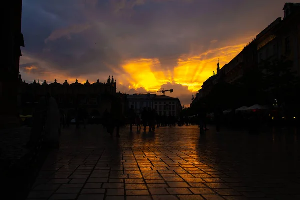 Beautiful Sunset Old Town Square — Stock Photo, Image