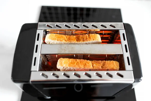 Breakfast toast. Toast bread close up.