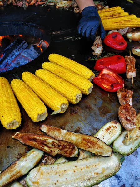 Grill Corn Grill Close — Stock Photo, Image