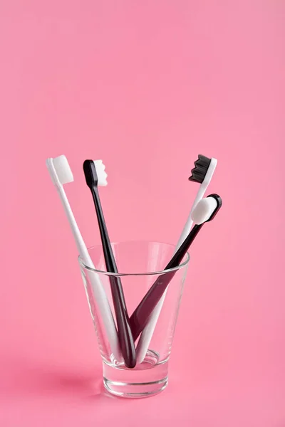 Escova Dentes Elegante Com Cerdas Macias Escovas Dentes Populares Tendências — Fotografia de Stock