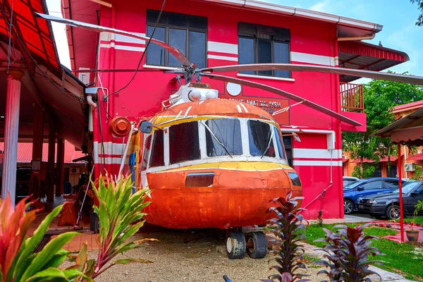 Departamento Rescate Helicóptero Rescate Retirado Servicio Adorna Fachada Del Edificio — Foto de Stock