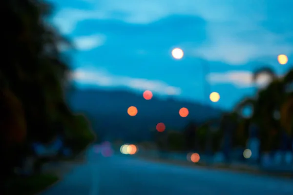 Άστοχη Εικόνα Του Τοπίου Ηλιοβασίλεμα Θέα Ενός Αυτοκινητόδρομου Ένα Τροπικό — Φωτογραφία Αρχείου