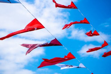 İstanbul sokaklarına Türkiye bayrakları asıldı. Türkiye 'de siyasi seçimler.