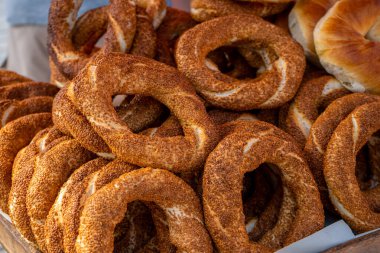 Popüler Türk çörekleri maymuna çevirir. Türkiye 'de sokak yemeği. Ulusal gıda.