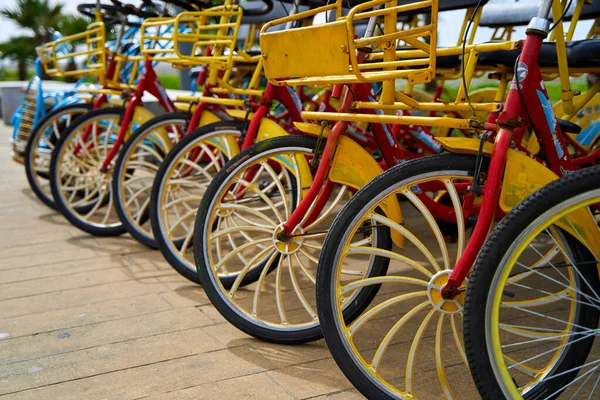 Noleggio Biciclette Ciclismo Lungo Terrapieno Parcheggio Biciclette Tutta Famiglia Batumi — Foto Stock