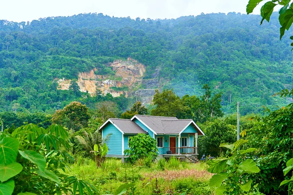 Old sweet home in the jungle. Countryside in tropical tight jungle.
