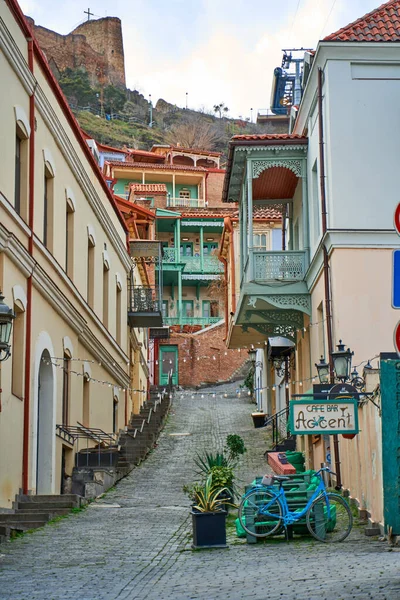 Atmosfera Della Città Vecchia Tbilisi Architettura Storica Della Georgia Tbilisi — Foto Stock