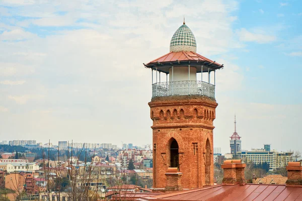 Torre Observação Telhado Edifício Residencial Tbilisi Panorama Cidade — Fotografia de Stock