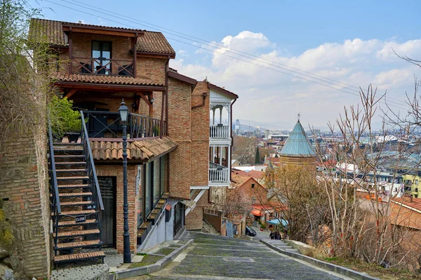 Stadtlandschaft Architektur Der Alten Gemütlichen Stadt Tiflis — Stockfoto