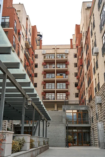 Exterior Moderno Complejo Residencial Tiflis —  Fotos de Stock