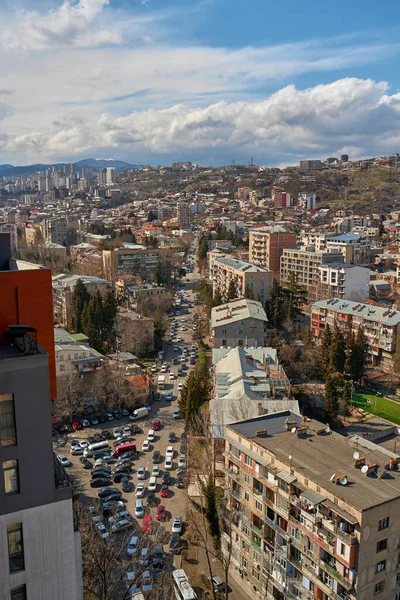 Stadslandschap Architectuur Van Tbilisi Hoofdstad Van Georgië Grote Stad Hooglanden — Stockfoto