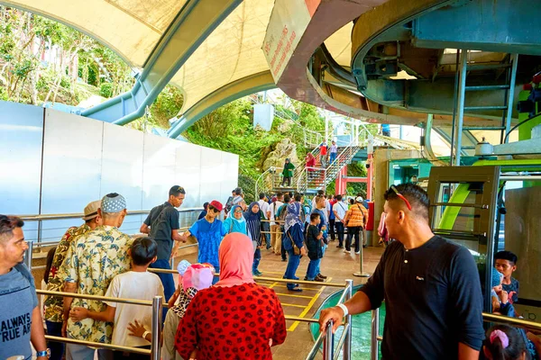 Místo Odjezdu Lanovky Zábavním Parku Langkawi Malajsie 2020 — Stock fotografie