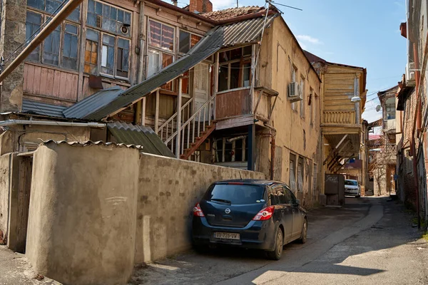 Straßenlandschaft Der Altstadt Von Tiflis Seele Und Atmosphäre Georgiens Ein — Stockfoto