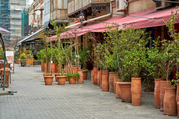 Pouliční Krajina Starého Města Tbilisi Duše Atmosféra Gruzie Opuštěná Ulice — Stock fotografie
